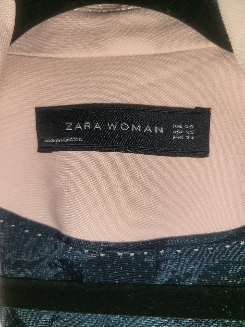 NEW Zara Pale Pink Single-Button Notch Lapel Blazer NWOT Size XS - Picture 3 of 11